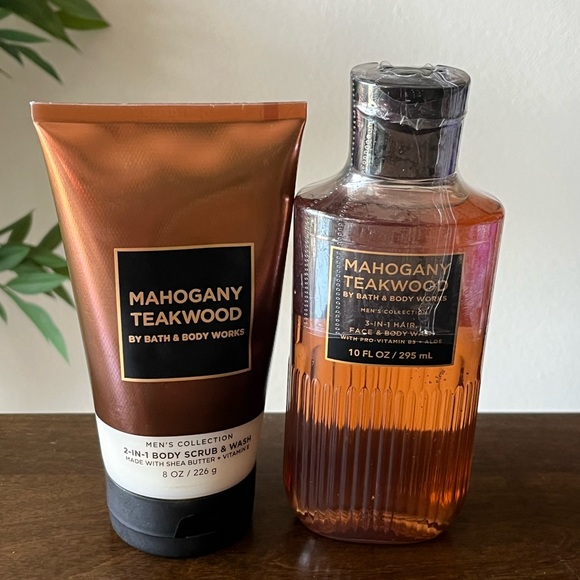Men’s B&BW Mahogany Teakwood 3 In 1 Hair, Face & Body Wash & 2 In 1 Scrub - Picture 1 of 1